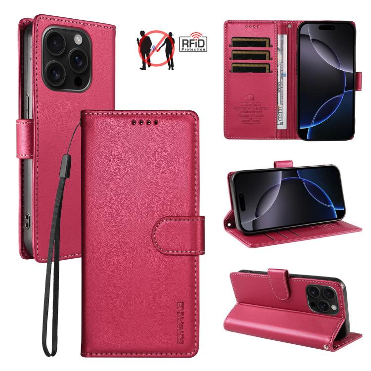 Custodia portafoglio in ecopelle vegana per iPhone 16 Pro Max