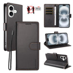 Custodia portafoglio in ecopelle vegana per iPhone 16 Pro Max