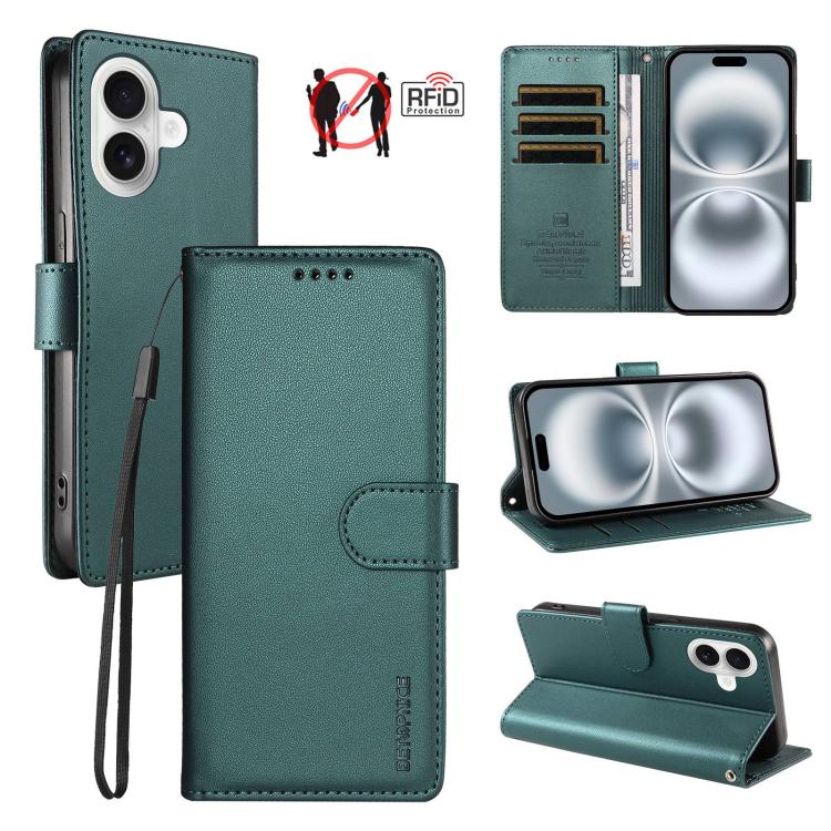 Custodia portafoglio in ecopelle vegana per iPhone 16 Pro Max