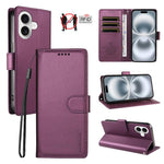 Custodia portafoglio in ecopelle vegana per iPhone 16 Pro Max