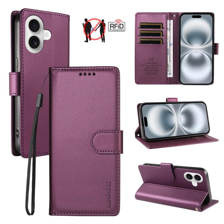 Custodia portafoglio in ecopelle vegana per iPhone 16 Pro Max