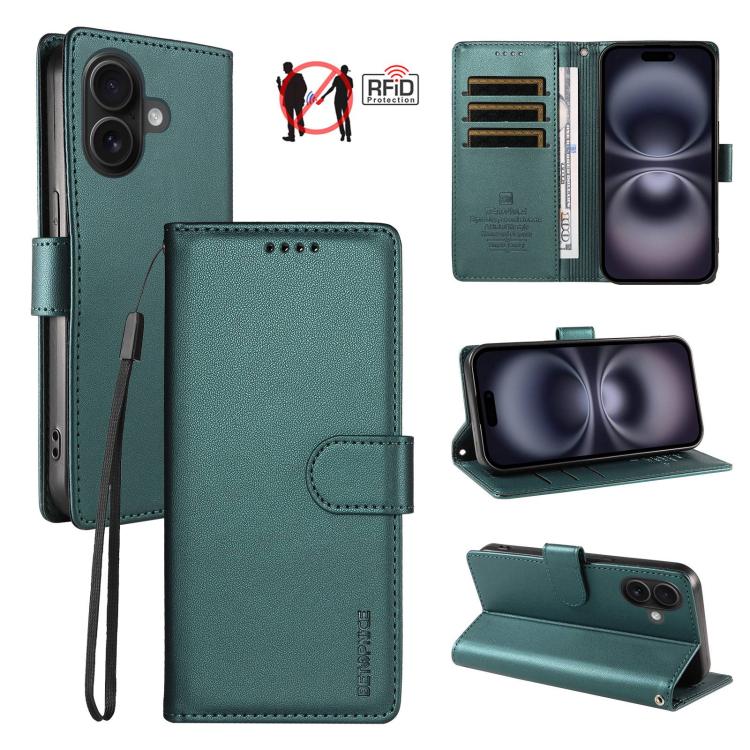 Custodia portafoglio in ecopelle vegana per iPhone 16 Pro Max