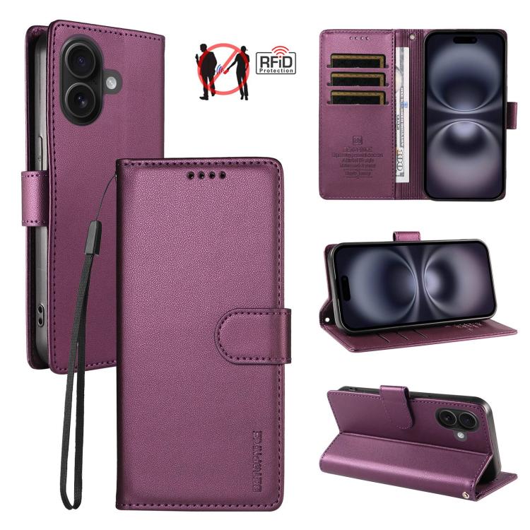 Custodia portafoglio in ecopelle vegana per iPhone 16 Pro Max