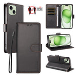 Custodia portafoglio in ecopelle vegana per iPhone 15 Pro Max