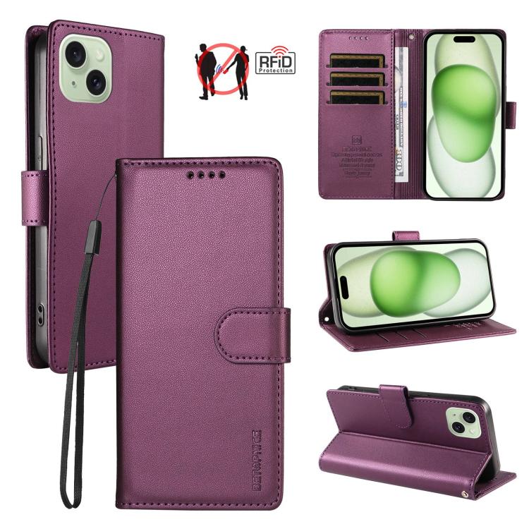 Custodia portafoglio in ecopelle vegana per iPhone 15 Pro Max
