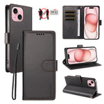 Custodia portafoglio in ecopelle vegana per iPhone 15 Pro Max