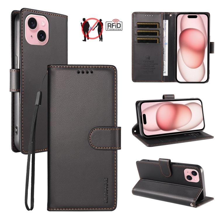 Custodia portafoglio in ecopelle vegana per iPhone 15 Pro Max