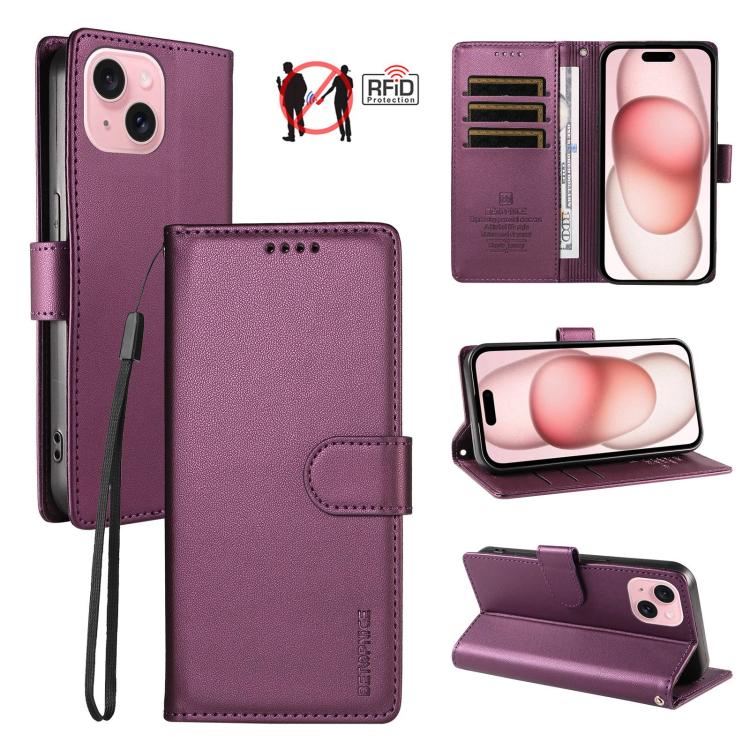 Custodia portafoglio in ecopelle vegana per iPhone 15 Pro Max