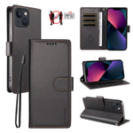 Custodia portafoglio in ecopelle vegana per iPhone 14 Plus
