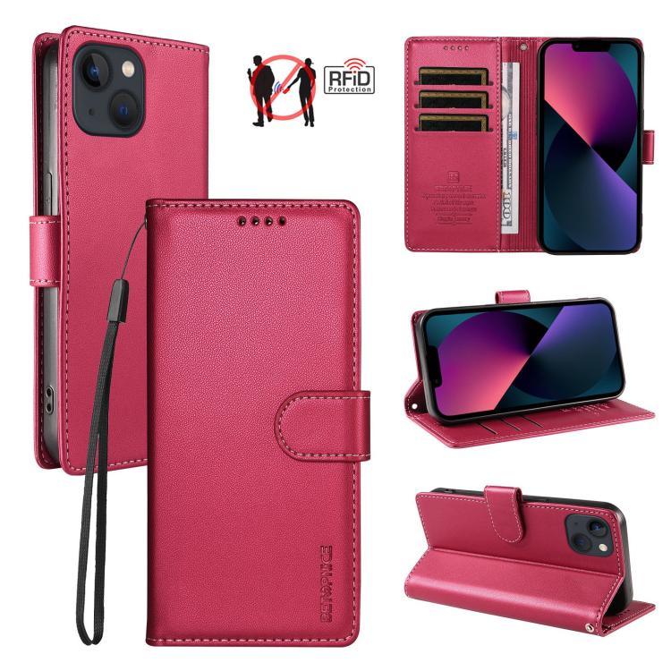 Custodia portafoglio in ecopelle vegana per iPhone 14 Plus
