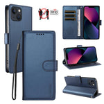 Custodia portafoglio in ecopelle vegana per iPhone 14 Plus