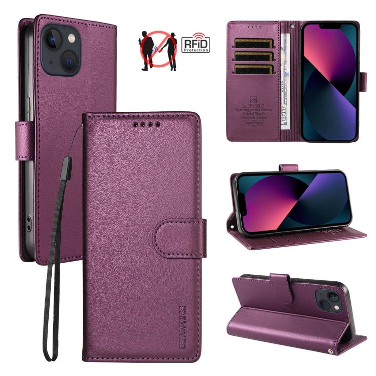 Custodia portafoglio in ecopelle vegana per iPhone 14 Plus