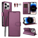 Custodia portafoglio in ecopelle vegana per iPhone 14 Plus