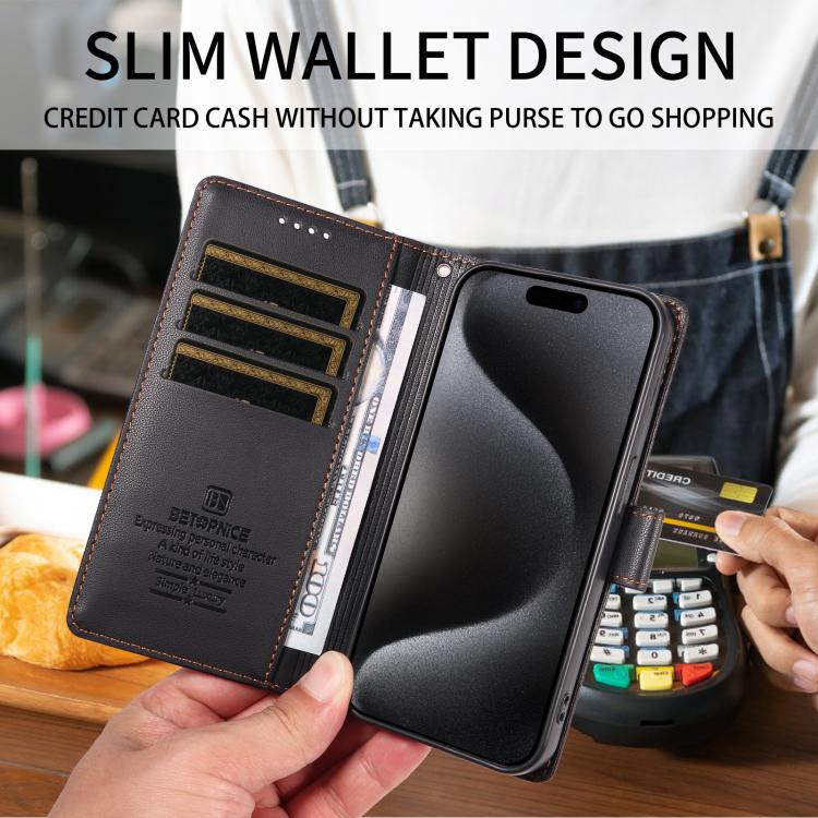 Custodia portafoglio in ecopelle vegana per iPhone 13 Pro Max