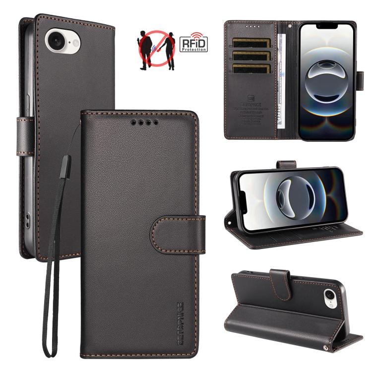 Custodia portafoglio in ecopelle vegana per iPhone 18 con RFID