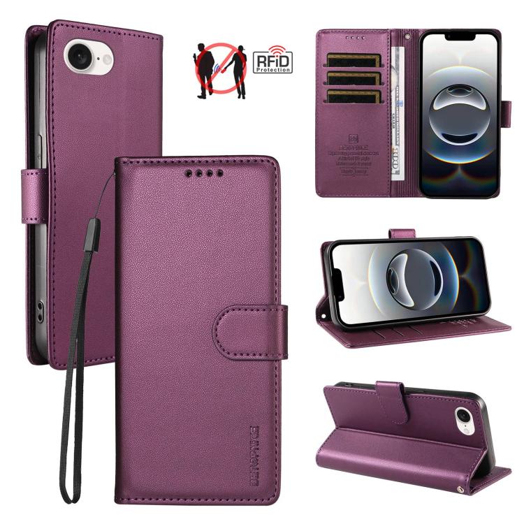 Custodia portafoglio in ecopelle vegana per iPhone 18 con RFID
