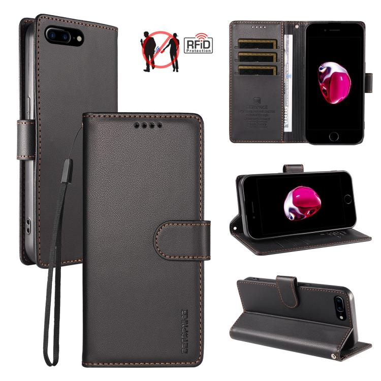 Custodia portafoglio in ecopelle per iPhone 8 Plus e 7 Plus