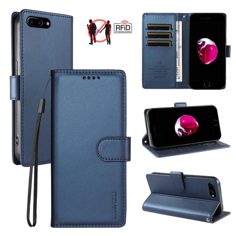 Custodia portafoglio in ecopelle per iPhone 8 Plus e 7 Plus