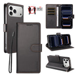 Custodia portafoglio in ecopelle vegana per iPhone 18 con RFID