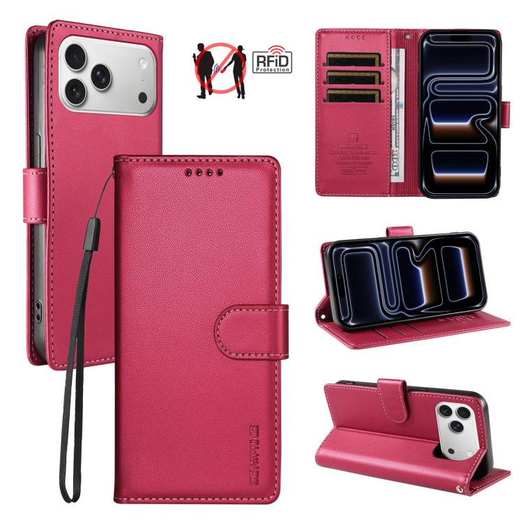 Custodia portafoglio in ecopelle vegana per iPhone 18 con RFID
