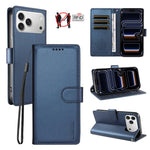 Custodia portafoglio in ecopelle vegana per iPhone 18 con RFID