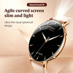 M201 Smartwatch da donna ultra sottile con schermo curvo da 1,32 pollici, torcia e certificazione IP68