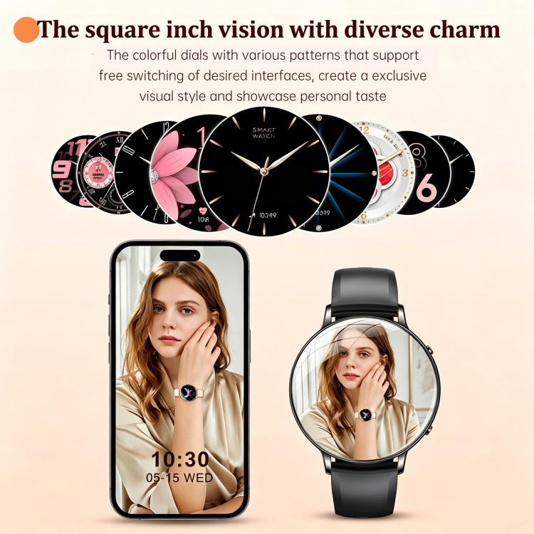 M201 Smartwatch da donna ultra sottile con schermo curvo da 1,32 pollici, torcia e certificazione IP68