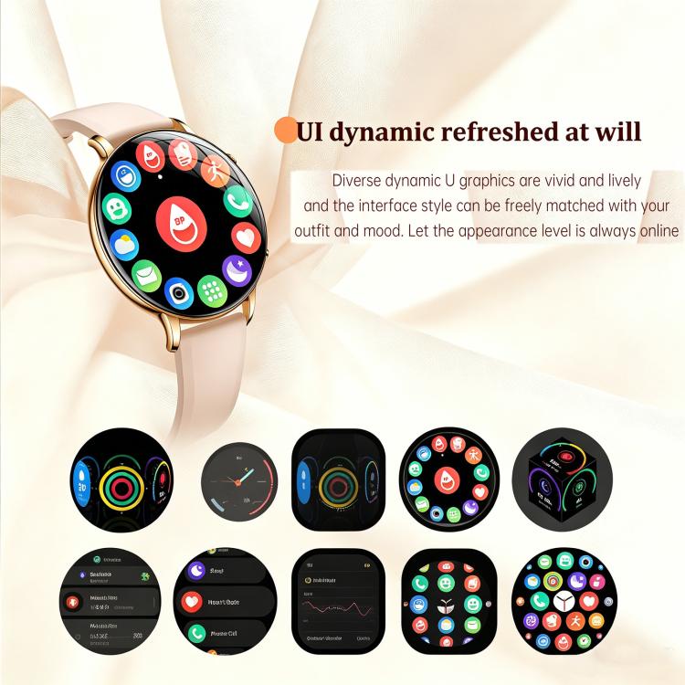 M201 Smartwatch da donna ultra sottile con schermo curvo da 1,32 pollici, torcia e certificazione IP68
