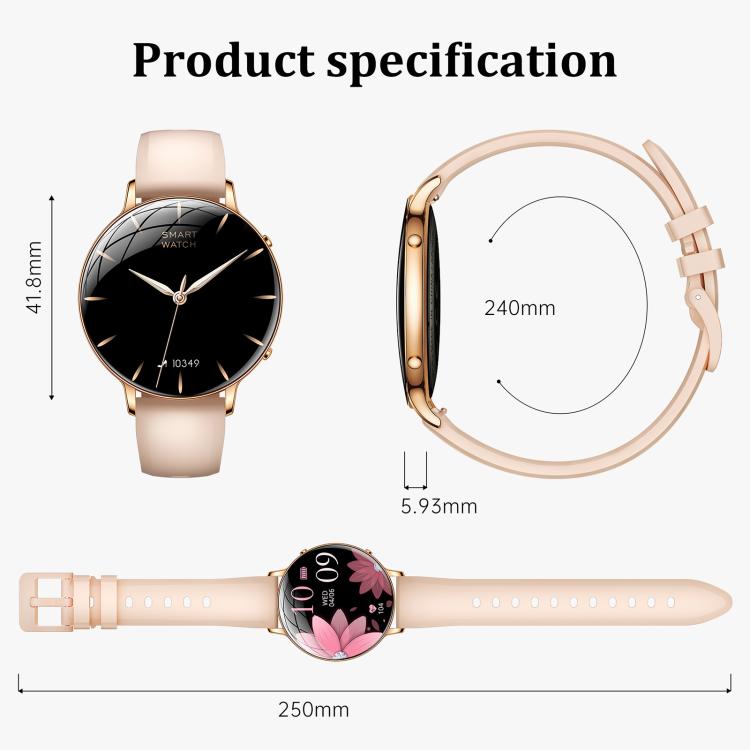 M201 Smartwatch da donna ultra sottile con schermo curvo da 1,32 pollici, torcia e certificazione IP68