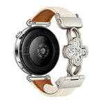 Cinturino per orologio in vera pelle con chiusura magnetica e zirconi cavi., 18mm, 20mm