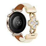 Cinturino per orologio in vera pelle con chiusura magnetica e zirconi cavi., 18mm, 20mm