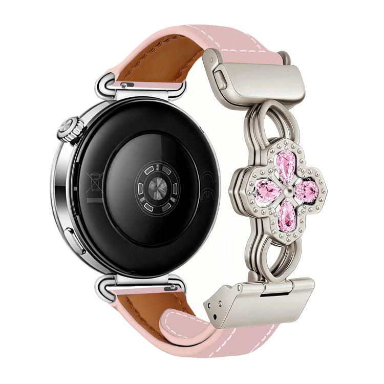 Cinturino per orologio in vera pelle con chiusura magnetica e zirconi cavi., 18mm, 20mm
