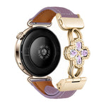Cinturino per orologio in vera pelle con chiusura magnetica e zirconi cavi., 22mm