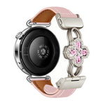 Cinturino per orologio in vera pelle con chiusura magnetica e zirconi cavi., 22mm