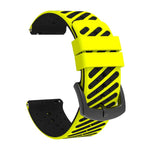 Cinturino per orologio in silicone traspirante bicolore con trama twill., 24mm