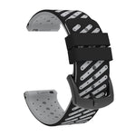 Cinturino per orologio in silicone traspirante bicolore con trama twill., 24mm