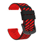 Cinturino per orologio in silicone traspirante bicolore con trama twill., 24mm