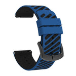 Cinturino per orologio in silicone traspirante bicolore con trama twill., 24mm
