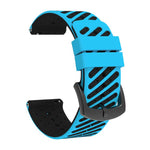 Cinturino per orologio in silicone traspirante bicolore con trama twill., 24mm