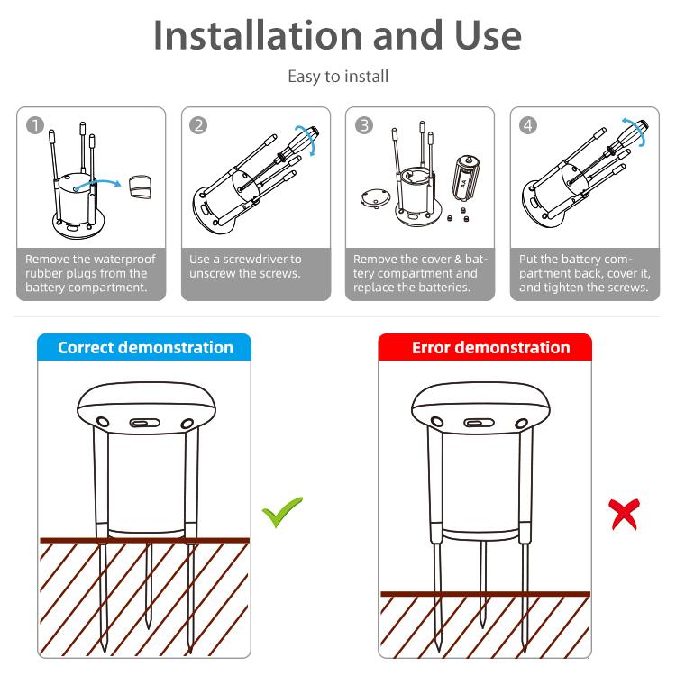 Sensore solare intelligente per terreno NEO NAS-STHO2W con WiFi, STHO2W