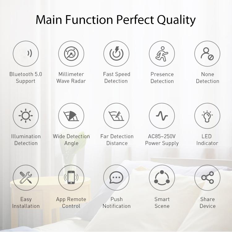 Sensore di presenza umana WiFi NEO NAS-PS10W Pro per montaggio a soffitto