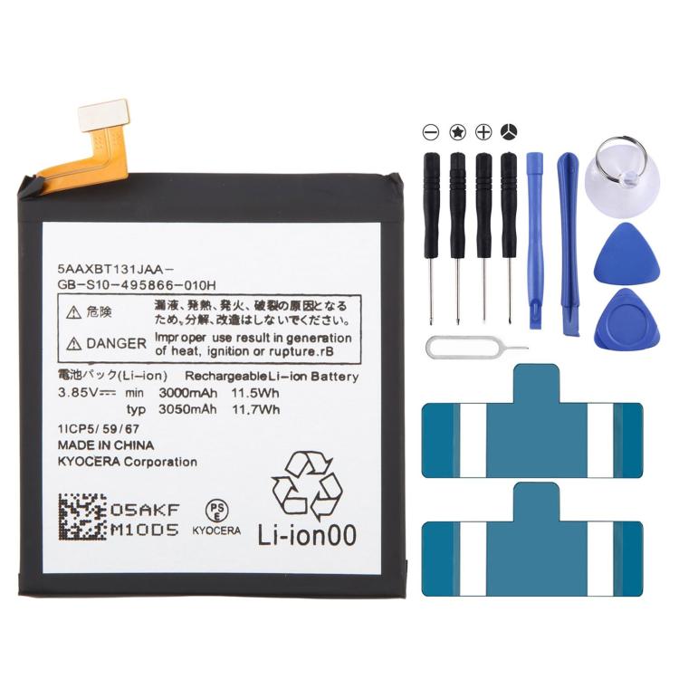 Batteria da 3000 mAh 5AAXBT131JAA per Kyocera Android One S6 / KYV48