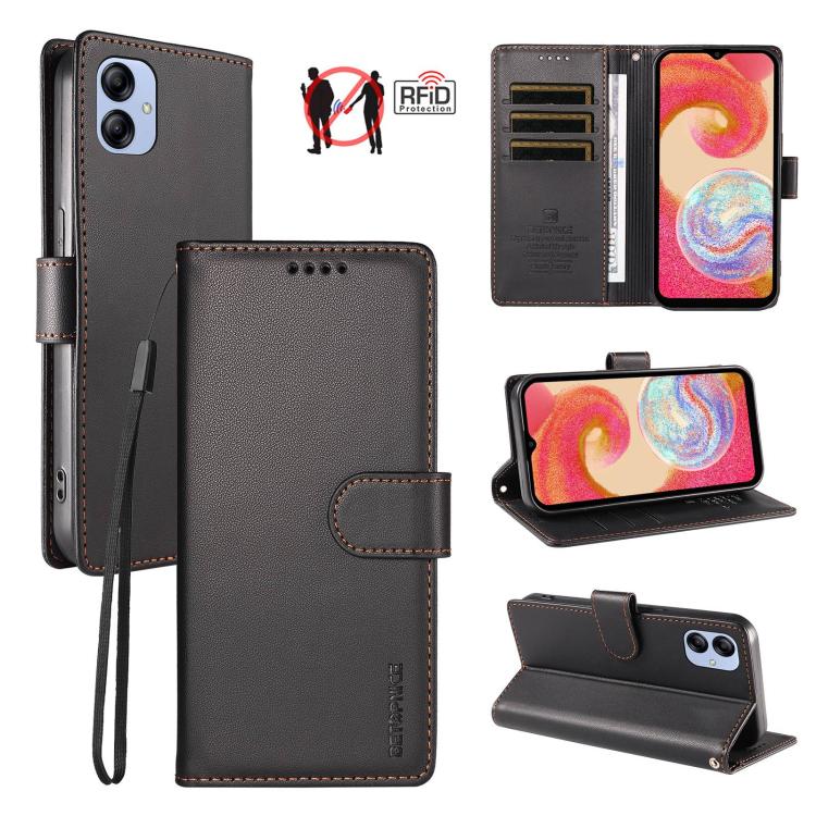 Custodia per telefono BETOPNICE in ecopelle vegana perlata con protezione RFID e cinturino., For Galaxy A15, For Galaxy A25 5G, For Galaxy A24 4G, For Galaxy A04e 4G / F04