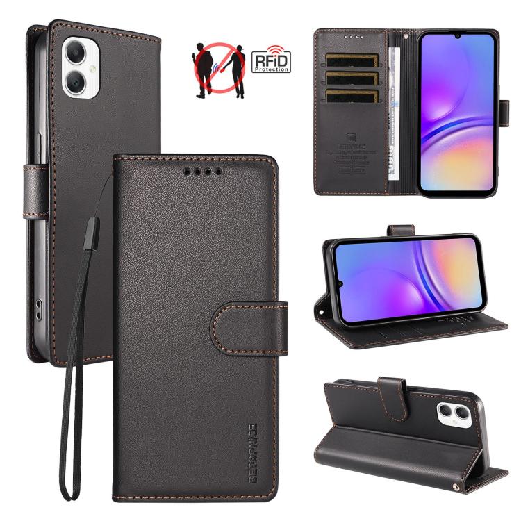 Custodia per telefono BETOPNICE in ecopelle vegana perlata con protezione RFID e cinturino., For Galaxy A06 / A07 / F06 / M06, For Galaxy A56 5G, For Galaxy A55 5G, For Galaxy A35 5G