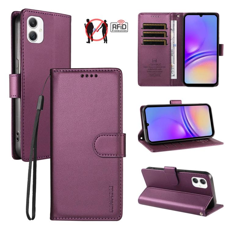 Custodia per telefono BETOPNICE in ecopelle vegana perlata con protezione RFID e cinturino., For Galaxy A06 / A07 / F06 / M06, For Galaxy A56 5G, For Galaxy A55 5G, For Galaxy A35 5G