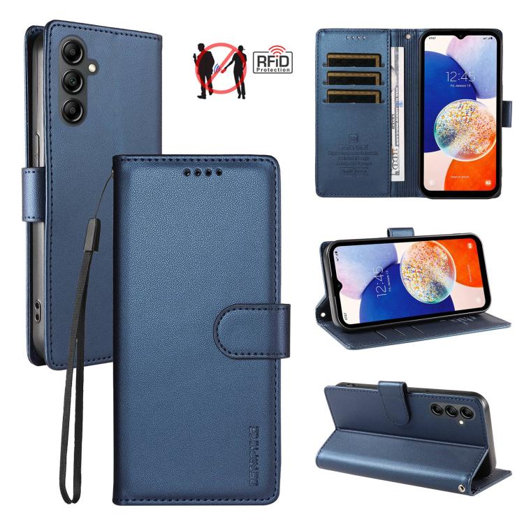 Custodia per telefono BETOPNICE in ecopelle vegana perlata con protezione RFID e cinturino., For Galaxy A14 4G / 5G, For Galaxy A34 5G, For Galaxy A54 5G