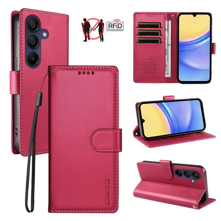 Custodia per telefono BETOPNICE in ecopelle vegana perlata con protezione RFID e cinturino., For Galaxy A15, For Galaxy A25 5G, For Galaxy A24 4G, For Galaxy A04e 4G / F04