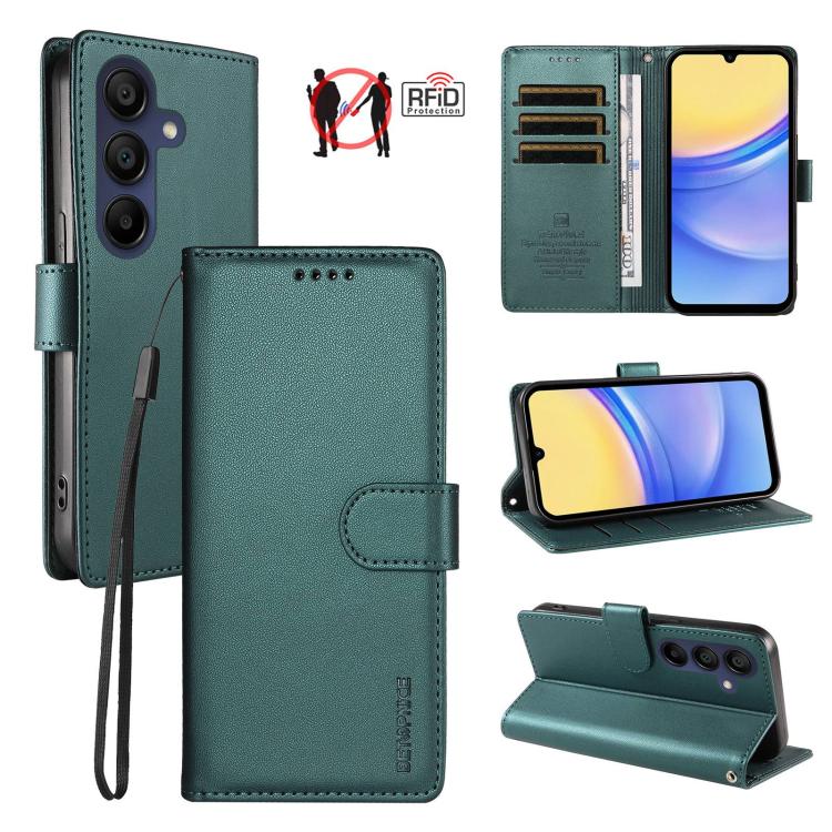 Custodia per telefono BETOPNICE in ecopelle vegana perlata con protezione RFID e cinturino., For Galaxy A15, For Galaxy A25 5G, For Galaxy A24 4G, For Galaxy A04e 4G / F04