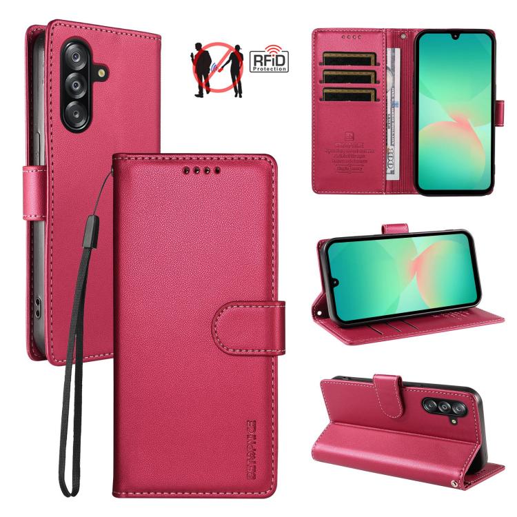 Custodia per telefono BETOPNICE in ecopelle vegana perlata con protezione RFID e cinturino., For Galaxy A57 5G, For Galaxy A37 5G / A36 5G, For Galaxy A27 5G, For Galaxy A16 / A26 5G / A17