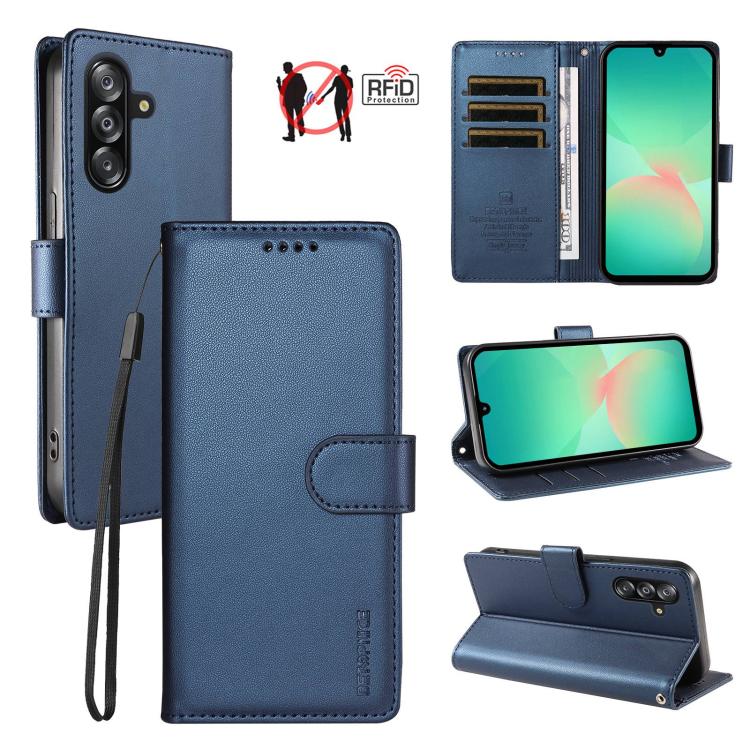 Custodia per telefono BETOPNICE in ecopelle vegana perlata con protezione RFID e cinturino., For Galaxy A57 5G, For Galaxy A37 5G / A36 5G, For Galaxy A27 5G, For Galaxy A16 / A26 5G / A17